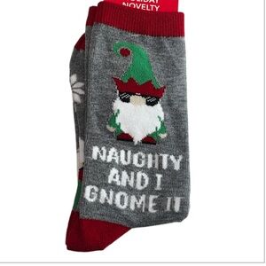 • Naughty & I Gnome It • Novelty Socks NWT